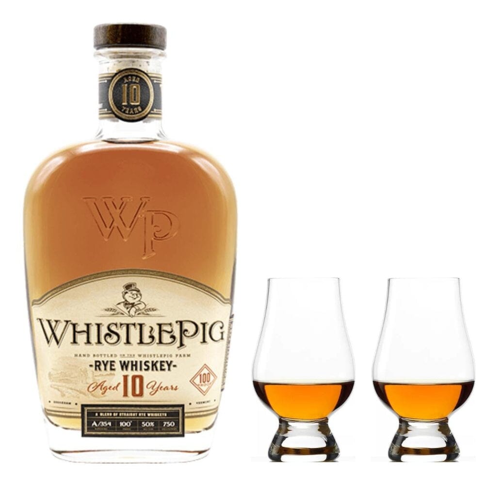 WhistlePig 10 Year Rye & Glencairn Whiskey Glass Set