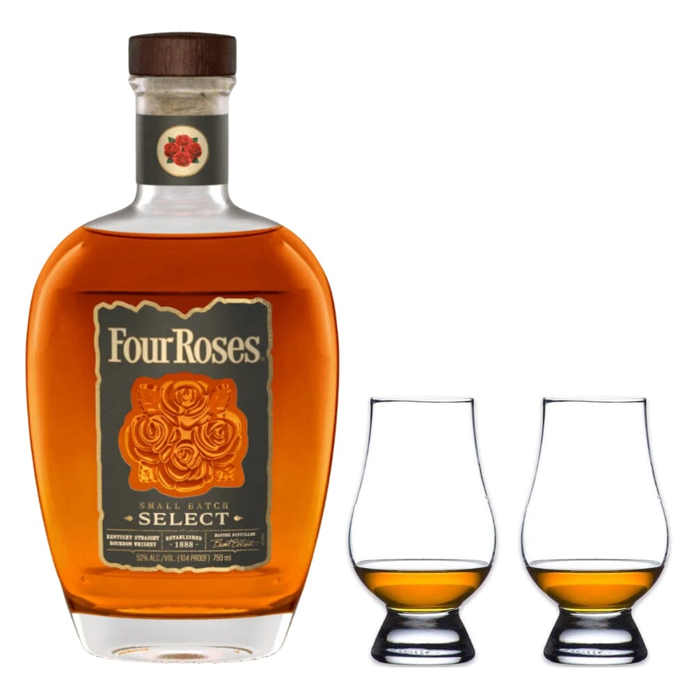 Four Roses Small Batch Select & Glencairn Whiskey Glass Set